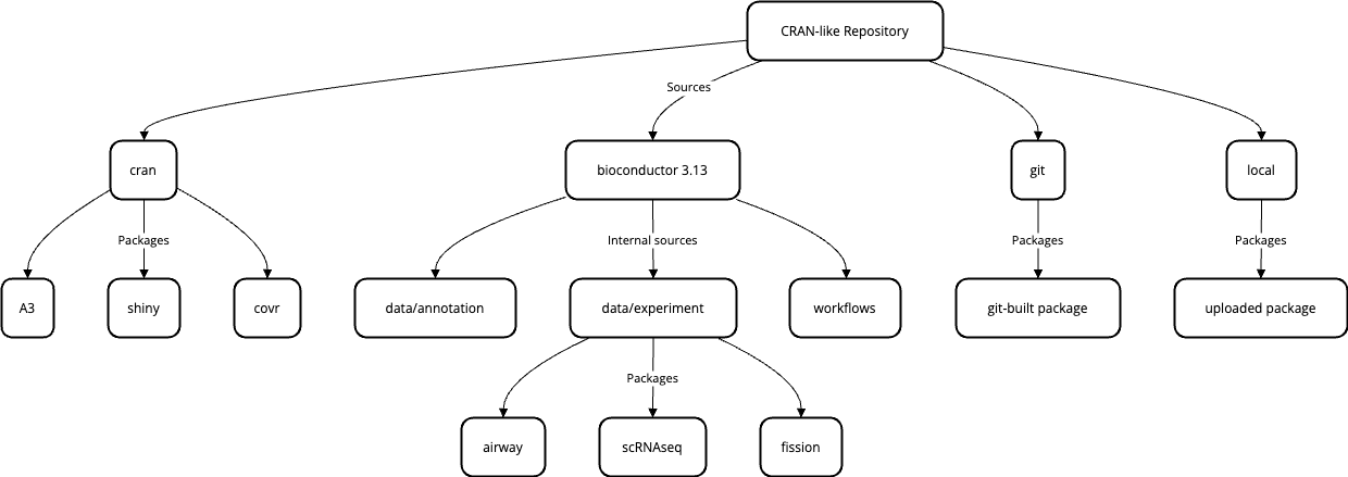 Bioconductor sources in CRAN-like repositories
